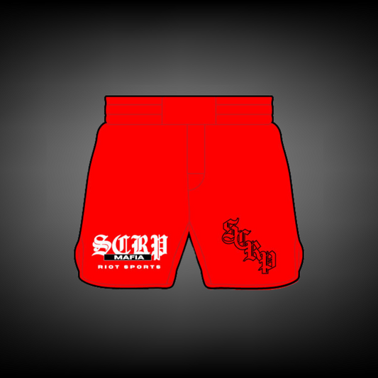 SCRP MAFIA CONCRETE CLUB GRAPPLING SHORTS - RED